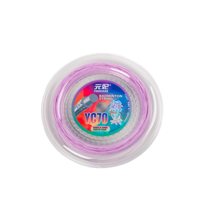 Candy Series Lavanda Binafsharang Neylon Bardoshli Badminton Raketasi 200 m Uzunlikdagi 0,78 mm Diametrli sakrash stend turi